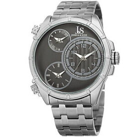 【送料無料】腕時計　メンズジョシュアトリプルタイムゾーンステンレススチールブレスレットmens joshua amp; sons jx128ssb triple time zone stainless steel bracelet watch