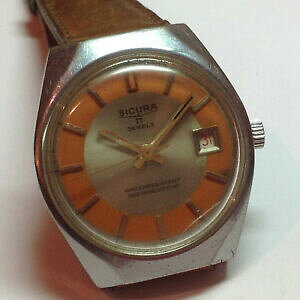 yzrv@re[Wr[jvintage orologio sicura 17 rubini anni 70