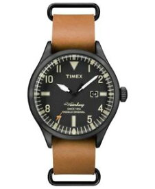 【送料無料】腕時計　モデルウォーターベリーレトロtimex orologio uomo,modello waterbury,quadrante nero retro illuminato indiglo