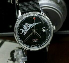 【送料無料】腕時計　メンズヴィンテージソスラパイロットプランvintage soviet watch slava plane pilot movement 2414 mens wristwatch sl06