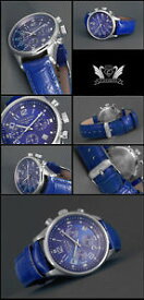 【送料無料】腕時計　メンズクロノグラフステンレスバーアラビアskymaster herrenchronograph cavadini, edelstahl, 5 bar, arabisch, in 4 farben