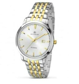 【送料無料】腕時計　メンズステンレススチールトーンウォッチaccurist mens stainless steel two tone date watch 7018