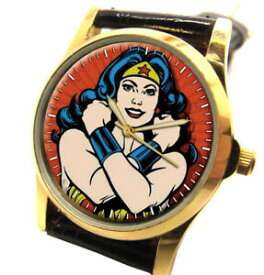 【送料無料】腕時計　ワンダーウーマンオリジナルコミックアートシンボリックパワーウォッチwonder woman deep crimson original comic art 30 mm symbolic girl power art watch