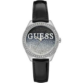 【送料無料】腕時計　ペレドナorologio guess glitter girl w0823l2 watch pelle nera lucida donna zirconi