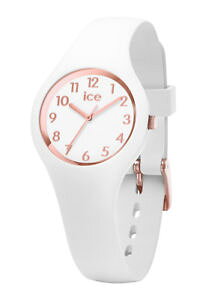 �y���������z�r���v�@�z���C�g���[�Y�V���R���E�H�b�`ice watch 015337 ice glam white rose numbers small, silikon wei neu
