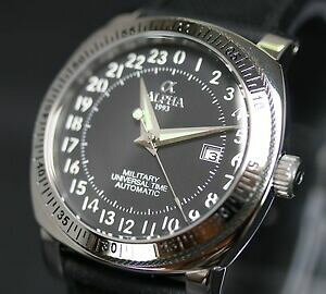 �y���������z�r���v�@�A���t�@���j�o�[�T���E�H�b�`alpha military universal time automatic watch brand pnr24hr