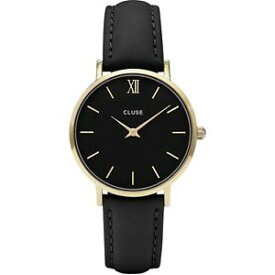 【送料無料】腕時計　ゴールドドナヌオーヴォペレネロcluse orologio donna minuit acciaio gold 18kt cinturino pelle nero nuovo