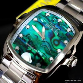 【送料無料】腕時計　グランドグリーンアワビシルバーストーンステンレススチールミリinvicta grand lupah green abalone silver tone stainless steel 47mm watch