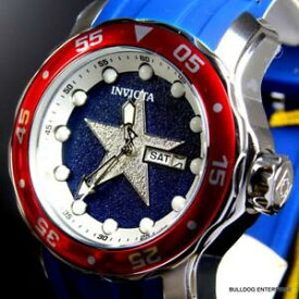 【送料無料】腕時計　プロダイバースキューバマーベルキャプテンアメリカエドinvicta marvel captain america blue pro diver scuba 48mm limited ed watch