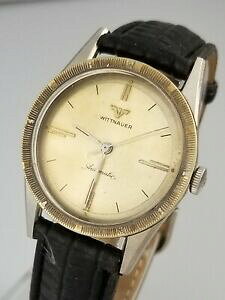 �y���������z�r���v�@�����Y�r���e�[�W�E�B�b�g�E�H�b�`���u�h�x�[��vintage wittnauer 11sn automatic mens wrist watch ribbed bezel runs good