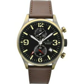 【送料無料】腕時計　ストラップクロノステンレススチールケースゴールドトーン￥accurist gents 7023 gold tone stainless steel case strap chrono watch rrp 119