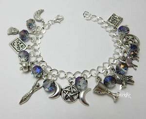 yzANZT[@lbNXuXbgdiosa luna espiritual pulsera con dijes con cristales mstico pagano wicca joyera