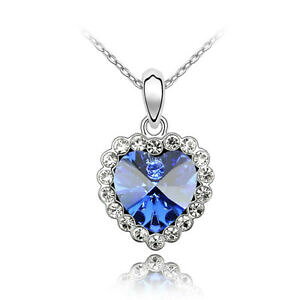 �y���������z�A�N�Z�T���[�@�l�b�N���X�`�F�[���l�b�N���Xcadena corazn con cristal de plata seoracadena collar amor compromiso regalo