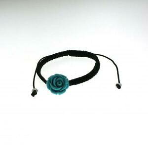 �y���������z�A�N�Z�T���[�@�l�b�N���X�o���A���W�F���gbracciale cotone bijou una rosa turchese shamballa pallina argento