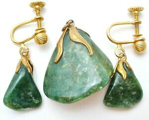 yzANZT[@lbNXO[qXCy_gCOf~Zbgnuevo anunciovintage jade verde colgante y pendientes oro lleno demi set joyera