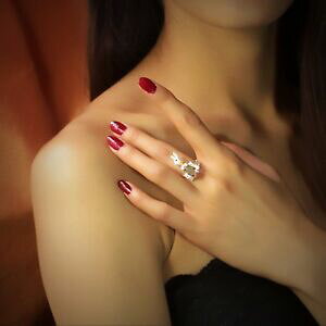 yzANZT[@lbNXt@~[ux[Wbague ouvert fleur trois lapin famille email blanc beige l3 t49 ~ t54 reglable