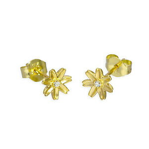 yzANZT[@lbNXAS[hNX^t[CO}K[^[NAreal 375 9 ct dorado y claro cz cristal flor aretes margarita lirio planta