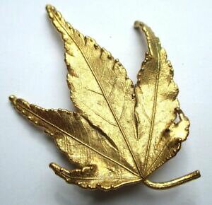 yzANZT[@lbNXOfu[`Be[W[tgrande broche bijou vintage dor lor fin feuille grave relief 5071