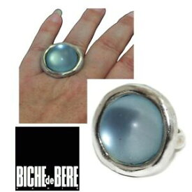 【送料無料】アクセサリー　ネックレスラプラークアルジェントbiche de bere bague originale plaqu argent verre bleu dpoli t 52 bijou