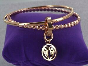 yzANZT[@lbNXouXbgZbg_u`[~Orose stargems genuino alas de ngel se uni a encantador brazalete pulsera doble conjunto de regalo