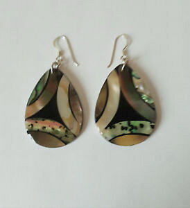 yzANZT[@lbNXUCNCOnK[hbvaretes colgadores pauaconcha gotas de 26 x 36 mm mosaico plata naturaleza joyas