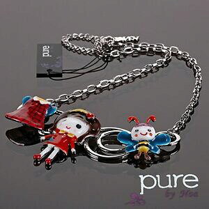 �y���������z�A�N�Z�T���[�@�l�b�N���X�`�F�[�����O�W���A���[�X�e�[�g�����g�l�b�N���X�p���R���A�[lujo statement cadena mueca doll gno pars collar esmaltes plateado collier