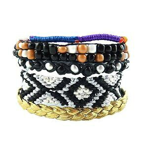 �y���������z�A�N�Z�T���[�@�l�b�N���X�u���X���b�g�}���`bracelet brsilien ethnique tress multi rang t tendance