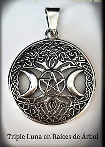 yzANZT[@lbNXgv[y_gVo[ZeBbNc[IuCttriple luna pentagrama pagana wicca celta colgante plata ley 925 arbol vida