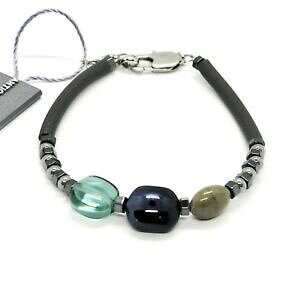 �y���������z�A�N�Z�T���[�@�l�b�N���X�x�l�`�A�f�B�����[�mbracciale antica murrina venezia uomo man con vetro di murano grigio br809a12