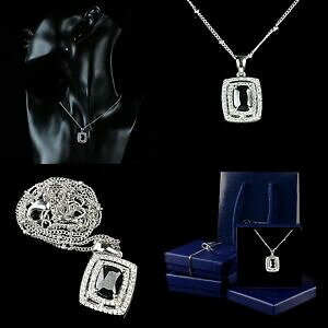 yzANZT[@lbNXlbNXVo[WG[ubNg[[IWipbP[Wseora mujeres joyas collar remolque negro plata claramente * nuevo embalaje original rega