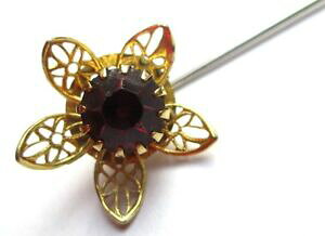 yzANZT[@lbNXV|[v[NKXpic pingle chapeau cravate bijou ancien plaqu or fleur cristal amthyste 48