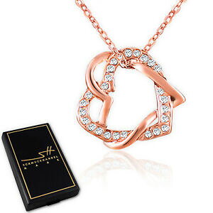 yzANZT[@lbNXgE`F[sNS[hXtXL[WGP[Xcadena amp; remolque corazn, regalo damas, oro rosa, swarovski cristales, en estuche