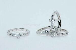 �y���������z�A�N�Z�T���[�@�l�b�N���X�r�A���L�A���W�F���ganello rosario in argento con zirconi bianchi