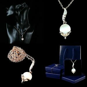 yzANZT[@lbNXIp[y_gS[hyCgseora mujeres collar cadena colgante opal zorro blanco pedrera pintura dorada regalo