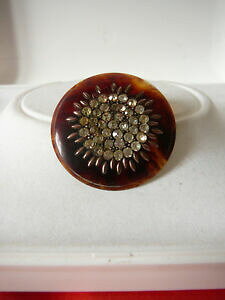 �y���������z�A�N�Z�T���[�@�l�b�N���X���u���[�`splendide broche ancienne en caille de tortue vritable garanti brillants