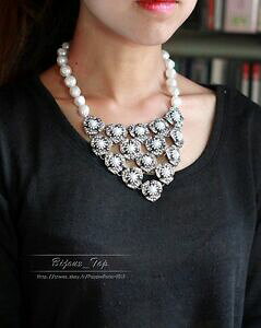 yzANZT[@lbNXRA[p[obNoCIbgre[Wgcollier argent perle baroque fleur trefle violet retro vintage original qt 1