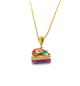 �y���������z�A�N�Z�T���[�@�l�b�N���X�^�O�y���_���g�g�[���l�b�N���Xantiquities tono dorado pez collar con colgante nuevo con etiqueta 762cm msrp