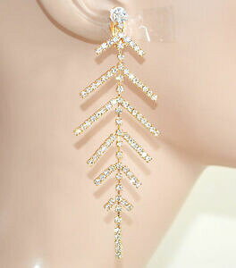 �y���������z�A�N�Z�T���[�@�l�b�N���X�N���b�v�S�[���horecchini a clips oro donna pendenti eleganti strass cristalli boucles l30