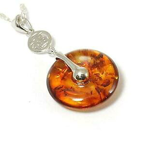 �y���������z�A�N�Z�T���[�@�l�b�N���X�X�^�[�����O�V���o�[�y���_���g���E���h�C���`�z�C�[���`�F�[��toc plata de ley mbar colgante de rueda redondo en 18 pulgadas cadena