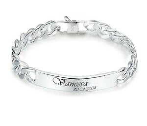 yzANZT[@lbNXVo[uXbgX^[OVo[{bNXid pulsera plata con grabado segn preferencias sterling plata 925 chapados con box