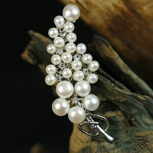 yzANZT[@lbNXu[`IWiBe[WuhEbroche argent perle de culture blanche grape de raisin cz vintage original