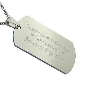 �y���������z�A�N�Z�T���[�@�l�b�N���X�^�O�N���X�}�X�V���o�[�l�b�N���X�X�e�����X�X�`�[���^�Operro collar etiqueta grabado regalo plata acero inoxidable etiqueta de perro para navidad