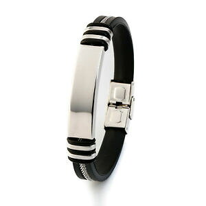 �y���������z�A�N�Z�T���[�@�l�b�N���X�^�C�v�X�`�[���u���X���b�g�N���X�v�V���o�[�S�V�b�N�u���X���b�gpara hombres pulsera brazalete tipo esposa acero pliegue sobre broche plata negro pulsera g