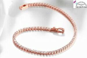 yzANZT[@lbNXejX_S[h[YXtXL[bracciale tennis da uomo o donna placcato oro rosa 18 kt e swarovski swteor19