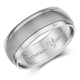 【送料無料】アクセサリー　ネックレスチタンリング7mm titanio anillo para siempre tuyos grabado anillo de bodas