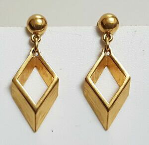yzANZT[@lbNXCOre[Wl^boucles doreilles earrings vintage losage sign monet mtal couleur or t15