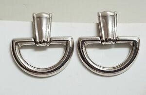 yzANZT[@lbNXbijoux boucles doreilles earrings vintage sign monet mtal couleur argent t15