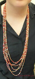【送料無料】アクセサリー　ネックレスビーズネックレスチェーンベージュjoliko collar abalorios larga cadena rojo marrn beige tonos