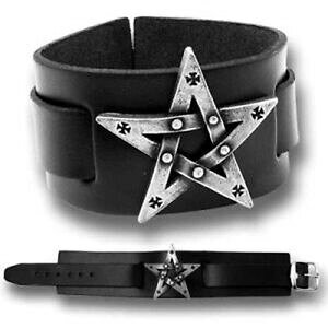 �y���������z�A�N�Z�T���[�@�l�b�N���X�S�V�b�N�u���X���b�g�x���gnuevo alchemy gothic pentagration pentagrama estrella correa pulsera estao metalwear