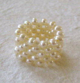 【送料無料】アクセサリー　ネックレスホワイトパールリングシードサイズblanco agua dulce semilla perla anillo elstico talla nica